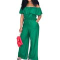 218298 Plus Size Women's Clothing 2025 Autumn New Item No Wash Denim Shawl Jumpsuit Factory Purplish Diva