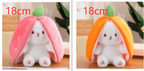Kawaii Fruit Transfigured Bunny Plush Toy Cute Carrot Strawberry Turn Into Rabbit Plush Toy Kids Birthday Christmas Gift Muppet Pi-Mart