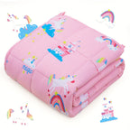 1pc Weighted Blanket Quilt, Cartoon Print Small Weighted Blanket For Relaxation, Travel, Soft & Calming Sleeping, Filled With Glass Beads And Polyester, Adult Sofa Leg Cover Blanket Lootquake LLC