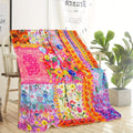 1pc Vibrant Bohemian Chic Digital Print Luxury Throw Blanket - Soft, Cozy, and Stylish for Sofa, Bed, Office, and Home Decor - Perfect Birthday Gift for Friends and Family Lootquake LLC