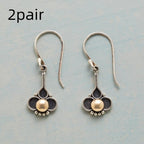 Women's Vintage Moonstone Heart-shaped Earrings Pi-Mart