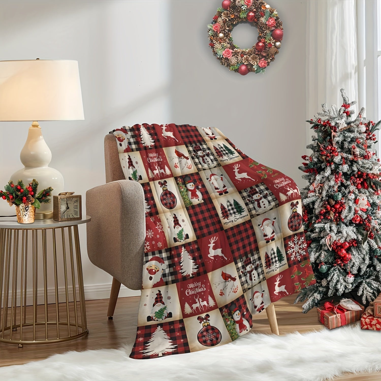 1pc Cozy Cartoon Print Flannel Blanket - Soft, Warm, and Versatile Throw for Couch, Sofa, Office, Bed, Camping, and Travel - Perfect Multi-Purpose Gift for All Seasons