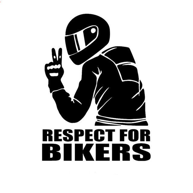 Motorcycle Rider Respect For Bikers Car Stickers Pi-Mart