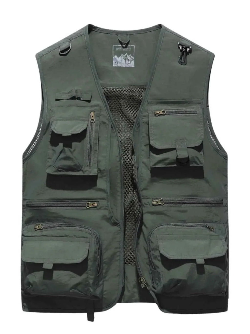 MegaFit Men's Quick-Dry Multi-Pocket Mesh Vest THRIXINE