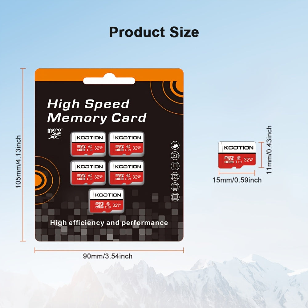 [10pcs High Speed TF Card] KOOTION 10pcs/5pcs 64GB 32GB 512MB High Speed UHS-I C10 U1 TF Memory Card with SD Adapter | Mini SDXC Card for Smartphone Tablet Laptop Action Camera Dash Cam Drone Game Console Lootquake LLC