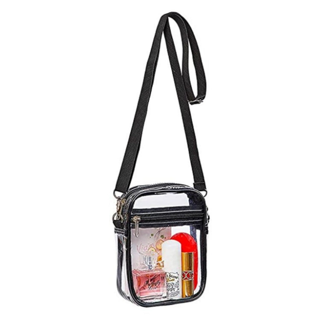 PVC transparent small shoulder crossbody bag, portable waterproof shopping bag, beach multi-functional storage bag - SJB-DIAMOND ELITES