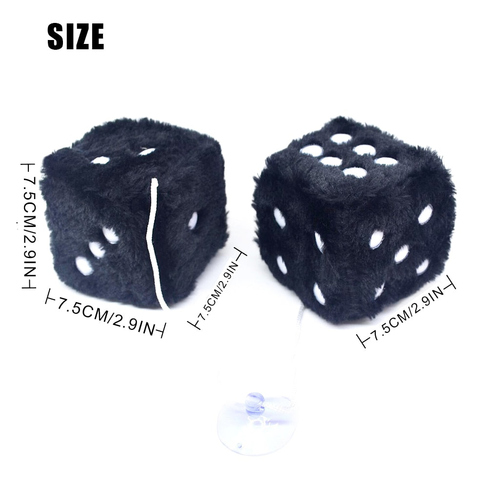 Fuzzy Plush Dice Car Accessory - SJB-DIAMOND ELITES