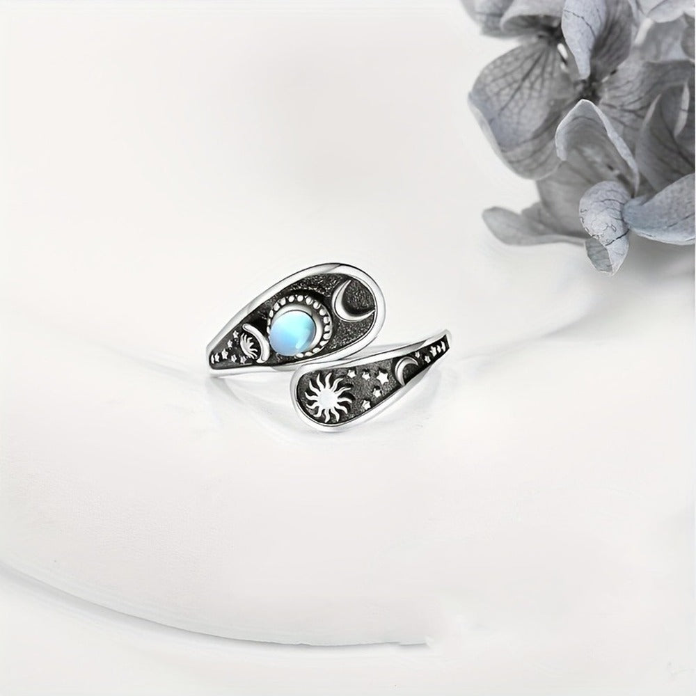 Moon Star Pattern Fashionable Women's Ring Pi-Mart
