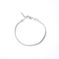 Simple Vintage Ins Folded Square Scaled Snake Bone Chain S925 Silver Plated 18k Gold Bracelet Female Pi-Mart