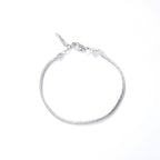 Simple Vintage Ins Folded Square Scaled Snake Bone Chain S925 Silver Plated 18k Gold Bracelet Female Pi-Mart