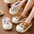 Cute Squirrel Home Decor Slippers Home Warm Pi-Mart