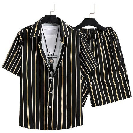Men's Casual Suit 3D Digital Printing Short Sleeve Shirt Hawaii Suit Lootquake LLC