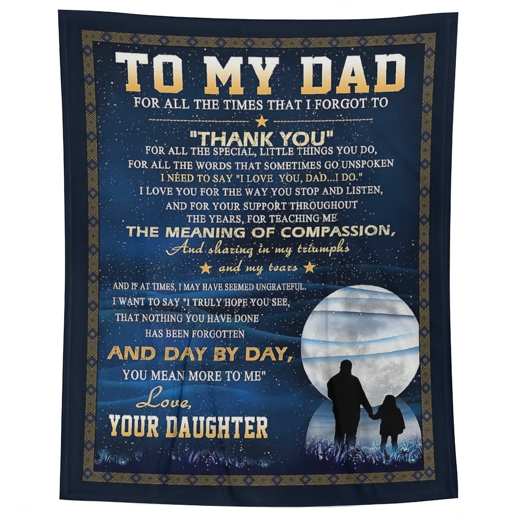Gifts Of Blanket For Dad, Gifts From Daughter - Best Dad Ever Gifts - Idea Gift For Dad, Funny Birthday Gifts, Gifts For Daddy, Gifts For Dad Who Wants Nothing - Father's Day Gifts Of Blankets