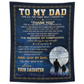 Gifts Of Blanket For Dad, Gifts From Daughter - Best Dad Ever Gifts - Idea Gift For Dad, Funny Birthday Gifts, Gifts For Daddy, Gifts For Dad Who Wants Nothing - Father's Day Gifts Of Blankets