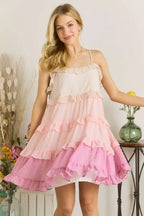 New Swiss Dot Ruffled Tiered Mini Dress For Summer – Feminine, Fluttering, Charming, Playful, Chic & Stylish Stevvex