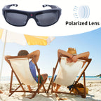Smart Video Glasses 1080P HD Camera Glasses with Wireless Headset, Open Ear Speaker, AI Real-Time Translation Support 110+ Languages 102° Wide-angle, Sports Outdoor Glasses for Biking, Skiing, Motorcycling, Fishing Lootquake LLC