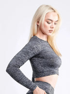 Long-Sleeve Crop Top - SJB-DIAMOND ELITES