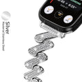 7-word Diamond Alloy Metal Classic Style Watch Band Pi-Mart