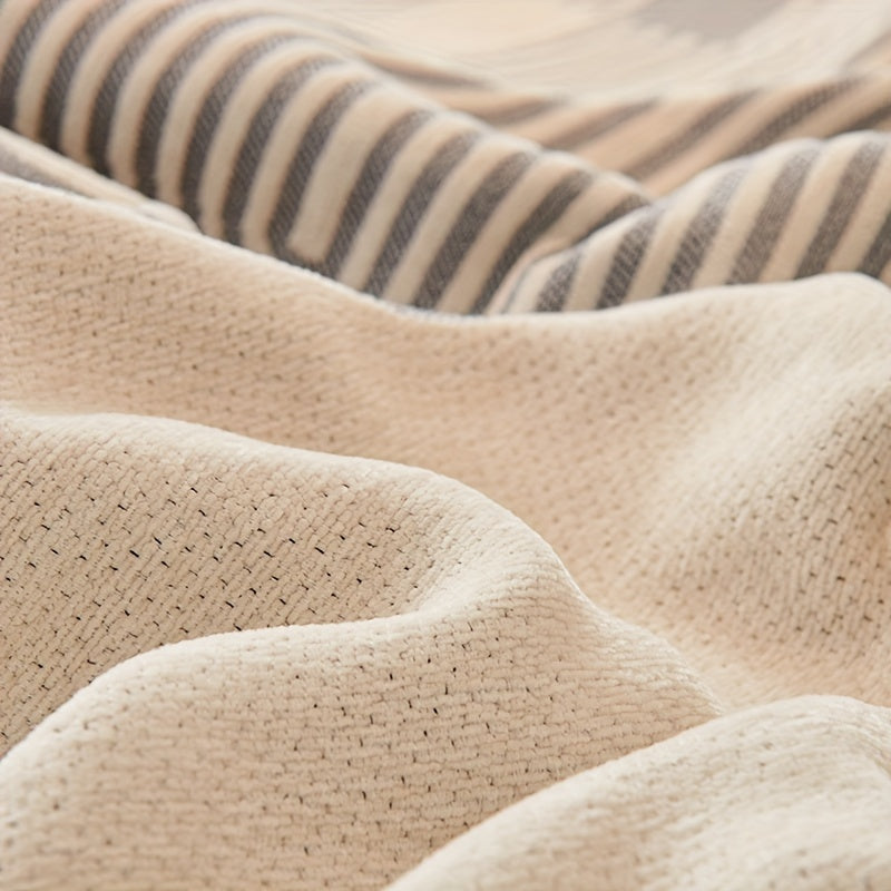 1pc Chenille Integrated Sofa Cover Blanket Bohemian Household Bedroom Living Room Sofa Decorative Throw Blanket Couch Cover Blanket, Shenyl, Integrated, Bohemian, Blanket Lootquake LLC