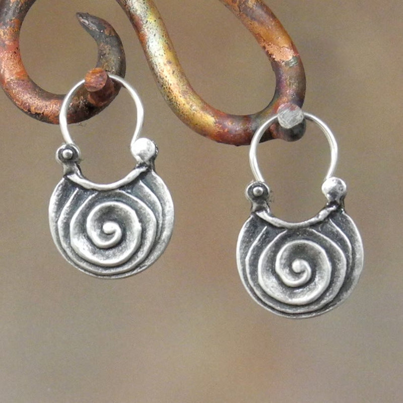 Simple Geometric Gypsy Curved Metal Ear Ring Pi-Mart
