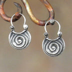 Simple Geometric Gypsy Curved Metal Ear Ring Pi-Mart