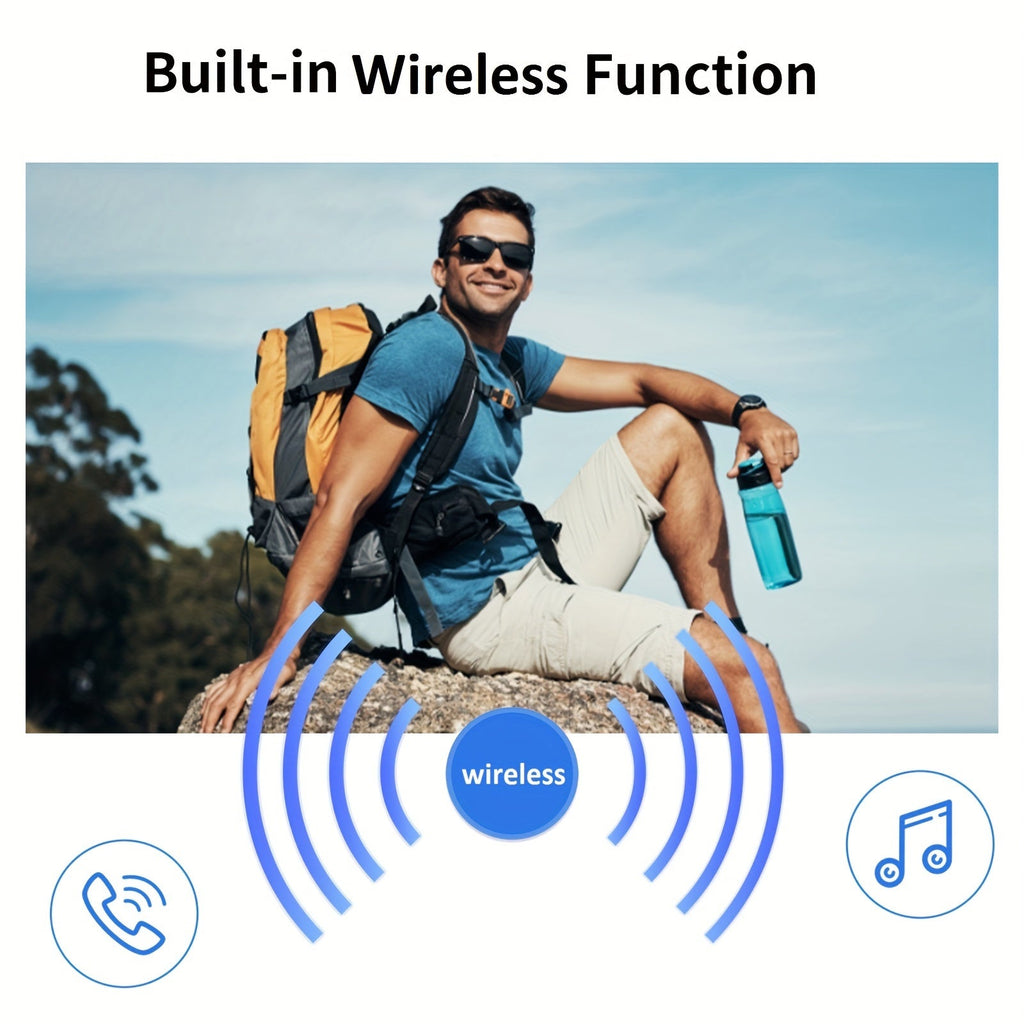 Smart Video Glasses 1080P HD Camera Glasses with Wireless Headset, Open Ear Speaker, AI Real-Time Translation Support 110+ Languages 102° Wide-angle, Sports Outdoor Glasses for Biking, Skiing, Motorcycling, Fishing Lootquake LLC