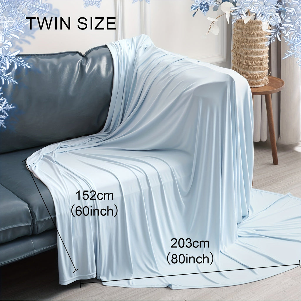 Cooling Blanket For Hot Sleepers - Soft, Breathable, Lightweight, Portable Silky Durable Single Layer Throw With Reversible Design, Ideal For Home Office Travel Car, Summer Use, Machine Washable - 1Pc Lootquake LLC