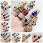 European And American Jewelry Exaggerated Fashion Micro-set Gem Ring Pi-Mart
