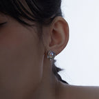 Moonstone Lava Stud Earrings Pi-Mart