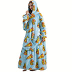 1pc Extra Long Wearable Blanket Hoodie With Sleeves - Ultra Soft, Super Warm, and Cozy Fleece Oversized Hoodie Blanket with Giant Pocket for Snuggling Up - Perfect Gift for Women, Men, and Mom Lootquake LLC