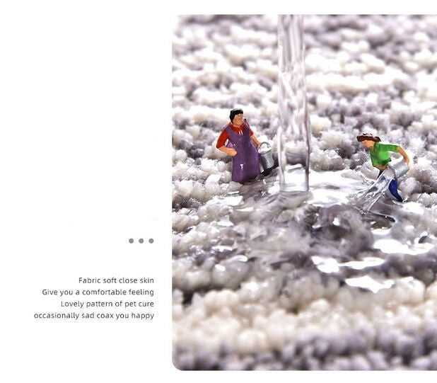 English Cute Silicone Bottom Non-slip Thickened Absorbent Floor Mat Pi-Mart