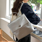 Big backpack female, autumn and winter silver large capacity backpack purse, commuter versatile college backpack - SJB-DIAMOND ELITES
