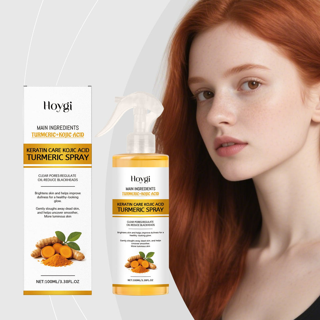 Hoygi Kojic Acid Turmeric Exfoliating Spray Gently Cleanses Facial Keratin And Is A Portable Skin Care Spray Lootquake LLC