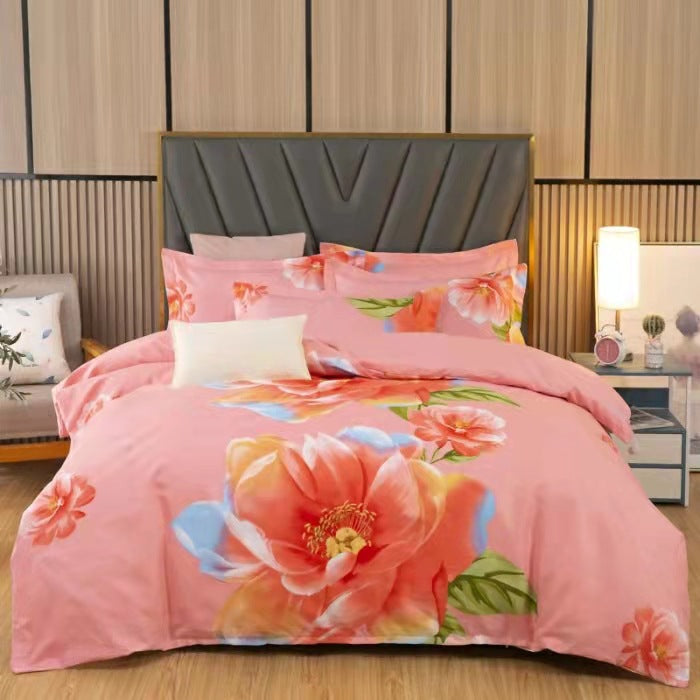 Thickened Brushed Four-piece Winter Bed Sheet And Duvet Cover Three-piece Bedding Set Pi-Mart
