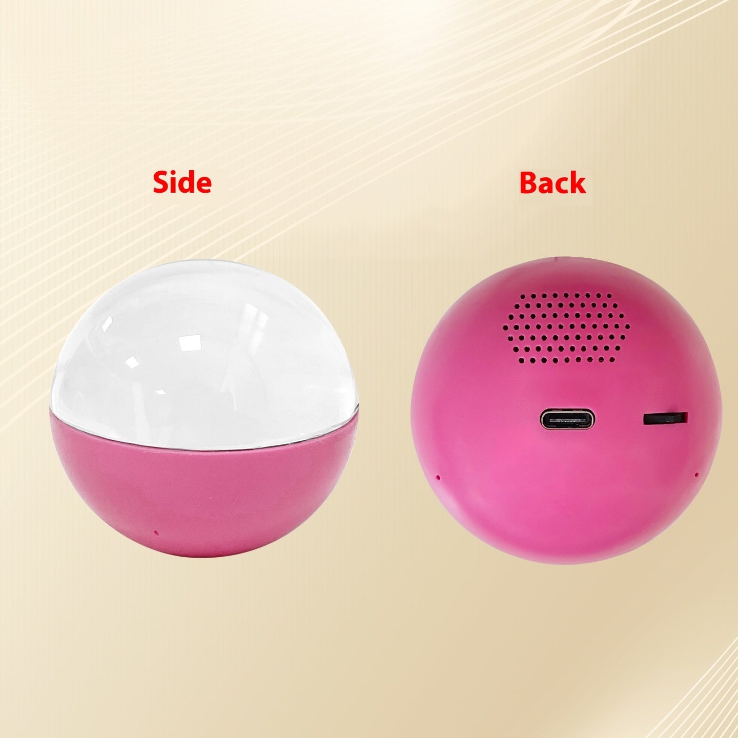 Fashionable And Personalized Electronic Ball Video Player 3D Video Crystal Ball DIY Memory Art Glass Ball Lamp Spherical Pixel Display 2.7inchs Screen 4GB Videos Player For Gift Pi-Mart
