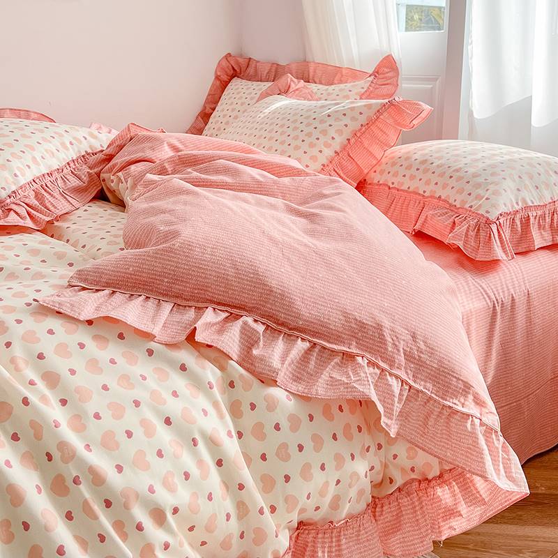 Broken Spring And Autumn Girl Bedding Sheet Quilt Cover Set Of Three Pi-Mart