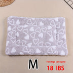 All-Season Dirt-Resistant Rectangular Pet Blanket - Comfortable Dog Paw Heart Print Pet Bed, 1pc Lootquake LLC