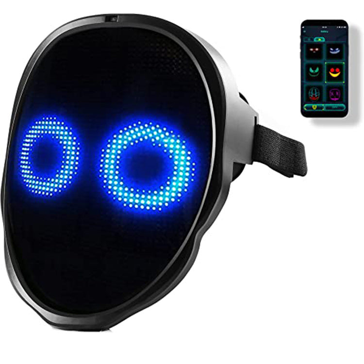 Halloween Face Masks Full Color LED Luminous Mask Face Changing Mask Party Bar Props Pi-Mart