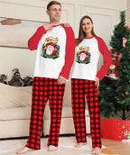 Parent-Child Clothes Set Long Sleeve T-Shirt Plaid Pants Family Matching Pajamas Pi-Mart