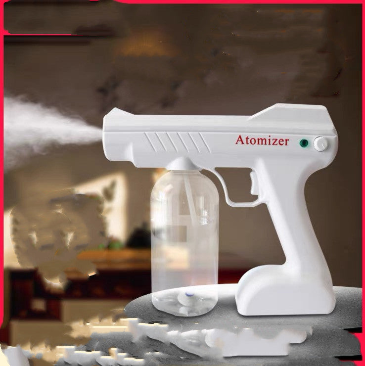 Electric Sanitizer Sprayer Handheld Blue Light Nano Steam Disinfection Spray Gun Home Car Wireless USB Humidifier Atomizer Pi-Mart