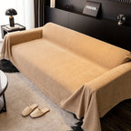 1pc Luxurious Waterproof Sofa Cover with Tassels - Durable, Washable, and Universal Furniture Protector for Living Room Home Decor - Stylish Couch Slipcover and Throw Blanket Alternative