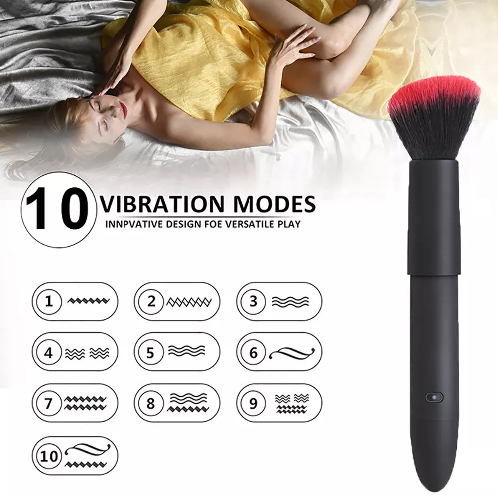 USB Silicone Makeup Brush Plus Bullet Vibrator Pi-Mart