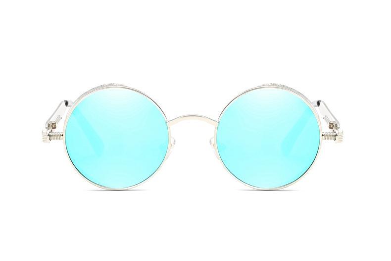 Luxury Popular Retro  Gothic Steampunk Polarized Men and  Women Brand Designer Vintage Round High Quality Metal Frame Sunglasses With UV400 Protection - SJB-DIAMOND ELITES