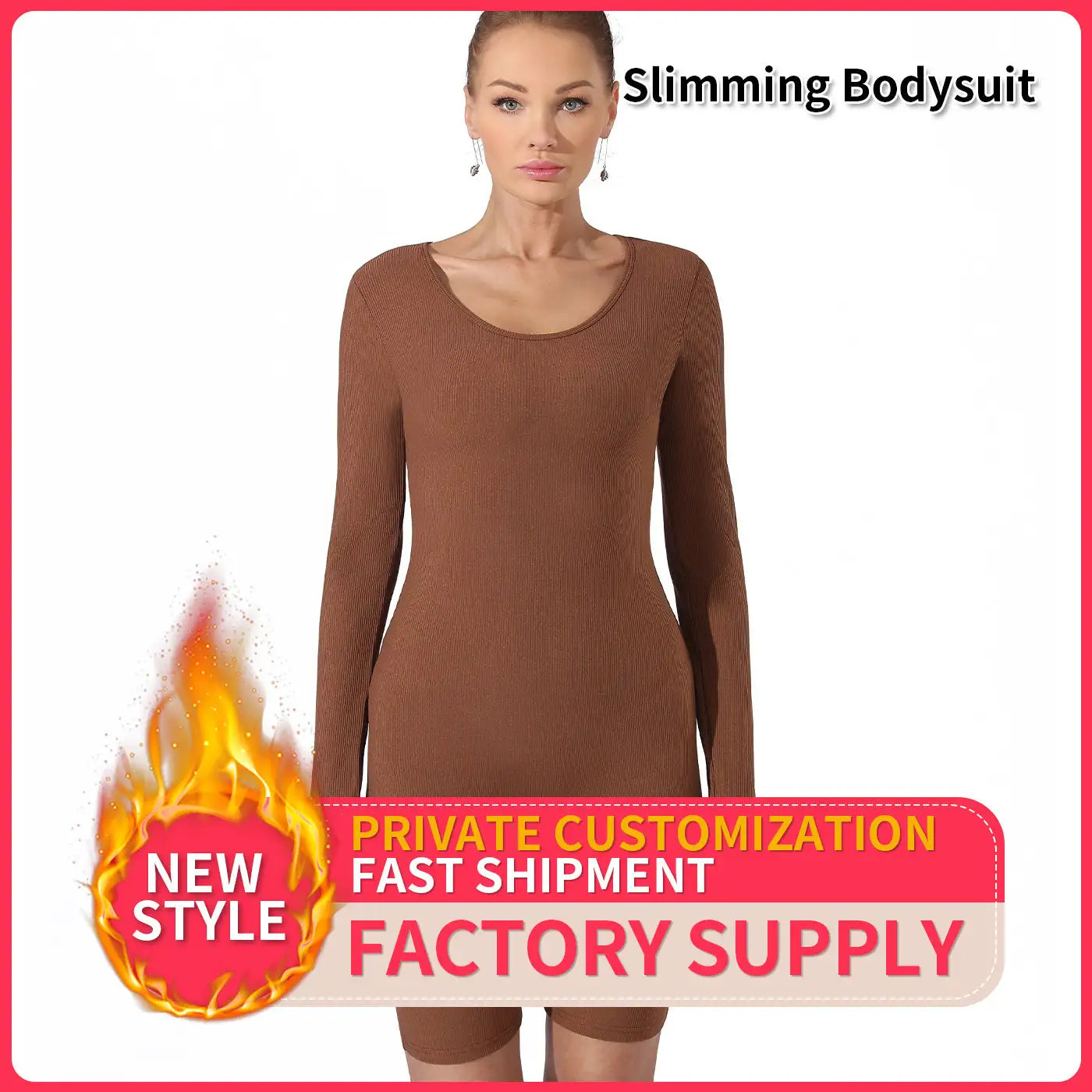 Women's Fashion Simple Solid Color Bodysuit - SJB-DIAMOND ELITES