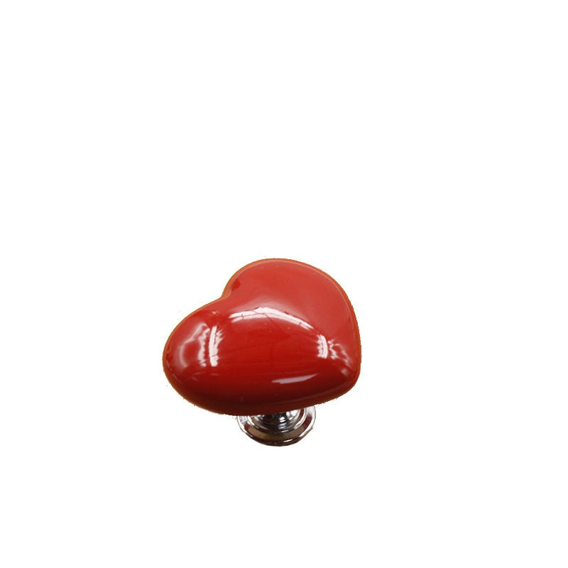 Wardrobe Drawer Cabinet Door Color Heart-shaped Ceramic Handle Pi-Mart