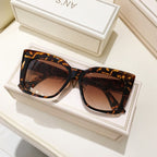 Rectangle Big Frame Cat Eye Sunglasses - SJB-DIAMOND ELITES