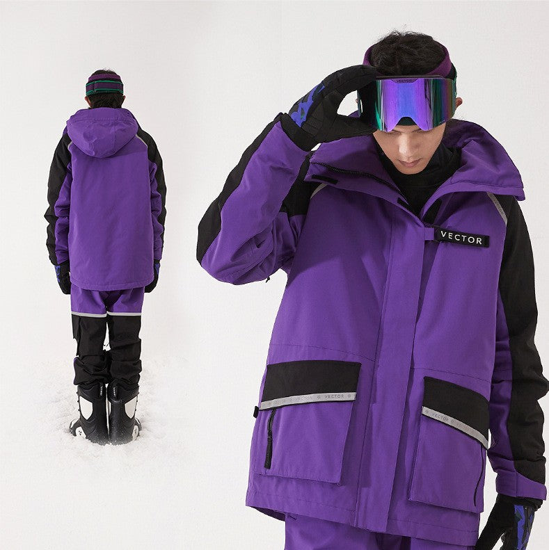 Loose Warm Windproof Waterproof Ski Suit For Men And Women Pi-Mart