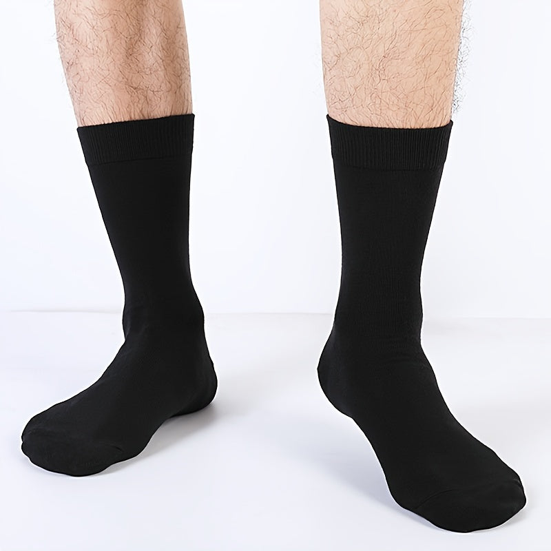 200 Pairs Of Simple Solid Men's Business Socks, Sweat-absorbing Anti-odor Breathable Deodorant Comfortable Crew Socks For All Seasons