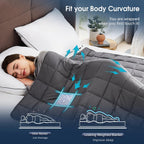 1pc Dark Grey Weighted Blanket for Adults - 10lbs, Breathable Microfiber with Glass Beads, All-Season Comfort for Sleep, Relaxation & Meditation, Soft & Heavy Throw for Better Sleep & Warmth Retention, Allseason Blanket | Con