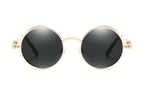 Luxury Popular Retro  Gothic Steampunk Polarized Men and  Women Brand Designer Vintage Round High Quality Metal Frame Sunglasses With UV400 Protection - SJB-DIAMOND ELITES